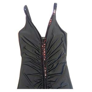 Like New black sequins maxi dress